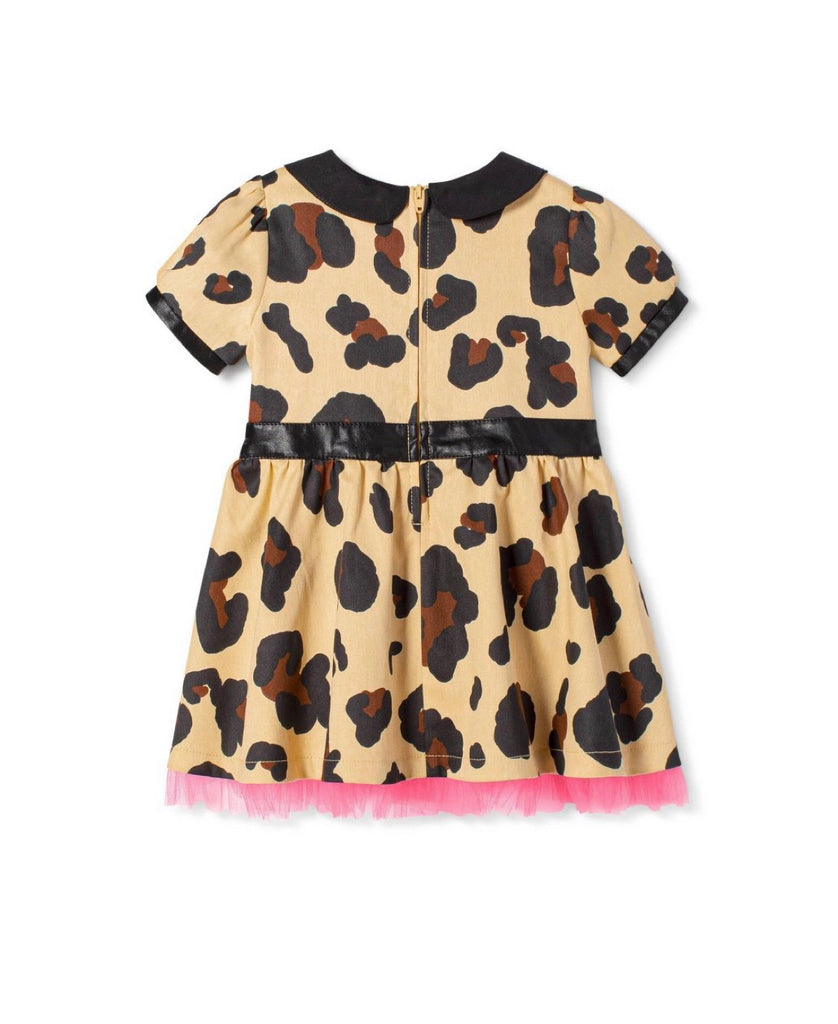 Baby Leopard dress with collar - USED