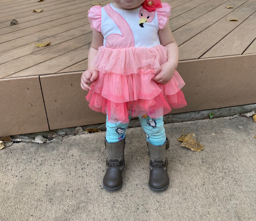 Baby clothes flamingo dress