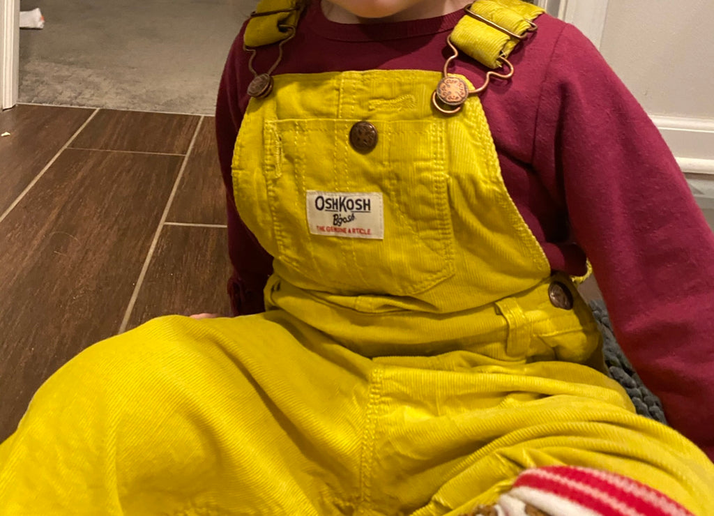 Baby Clothing mustard overalls